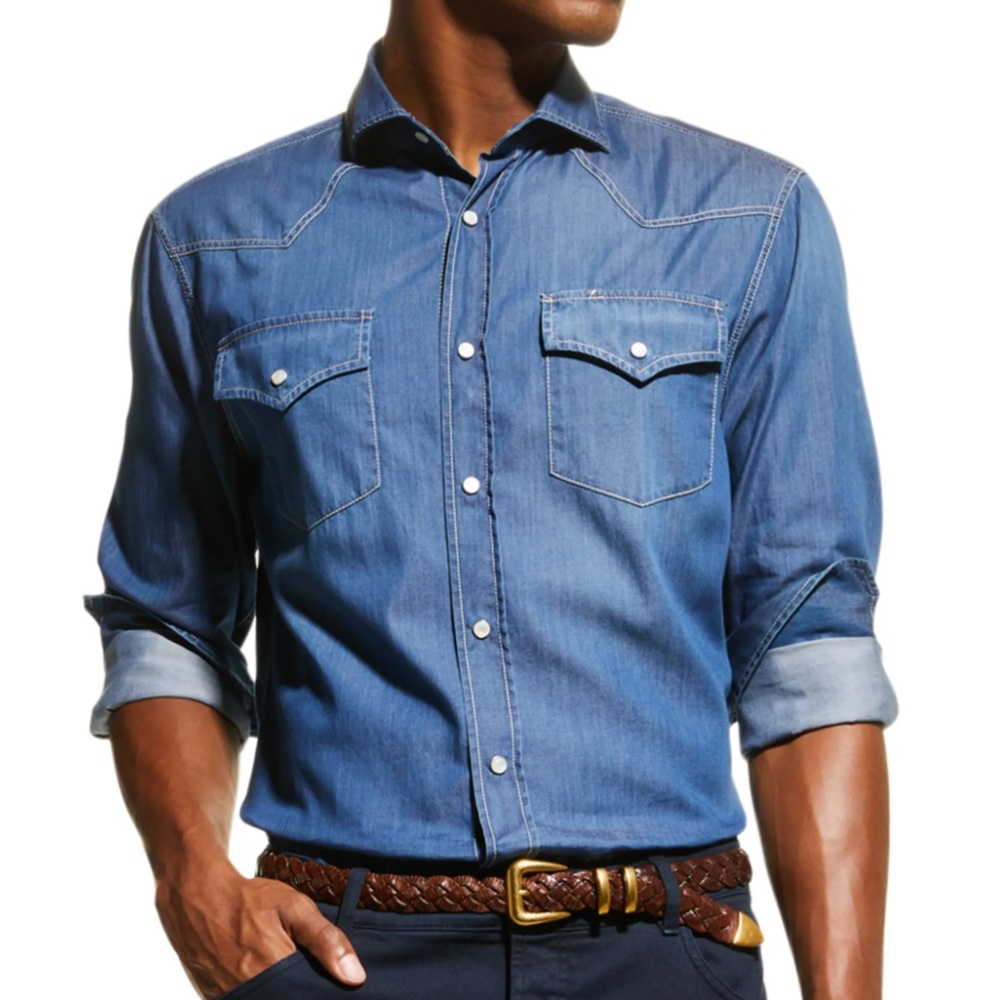 Brunello Cucinelli Denim Snap Down